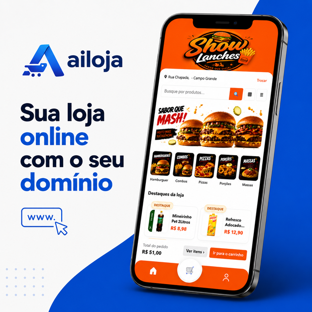 Tela principal da loja virtual