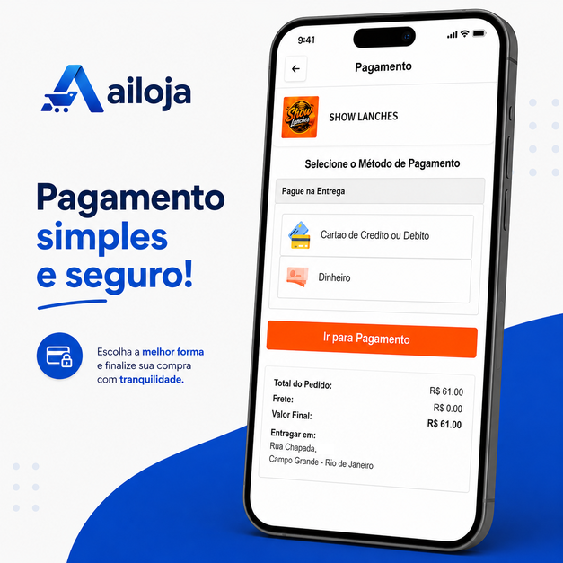 Tela de pagamento da loja virtual