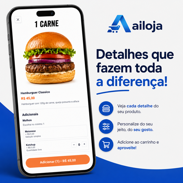 Tela de produto da loja virtual